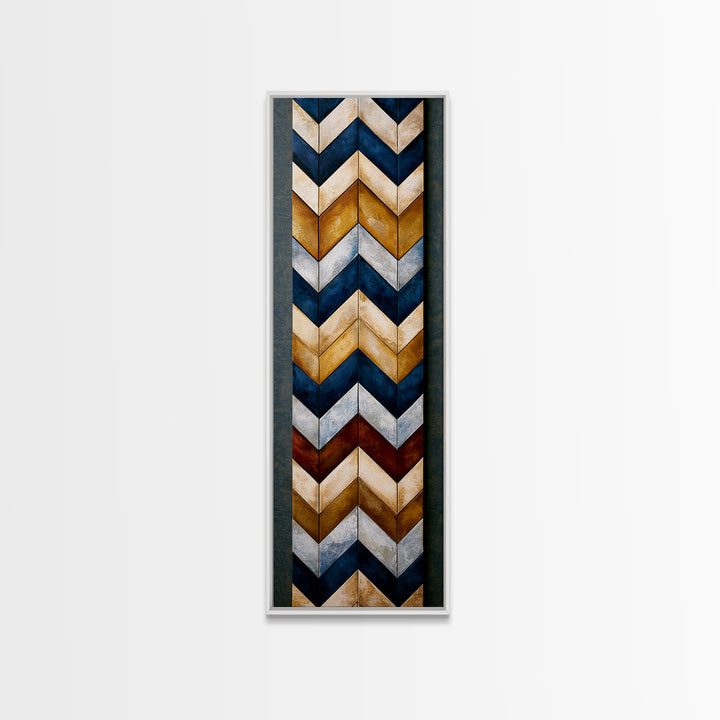 Herringbone Monochrome Pattern Canvas Print, Scandinavian Art, Modern Art, Living Room Decor, Fine Art, Nordic, SCA-1x3-10