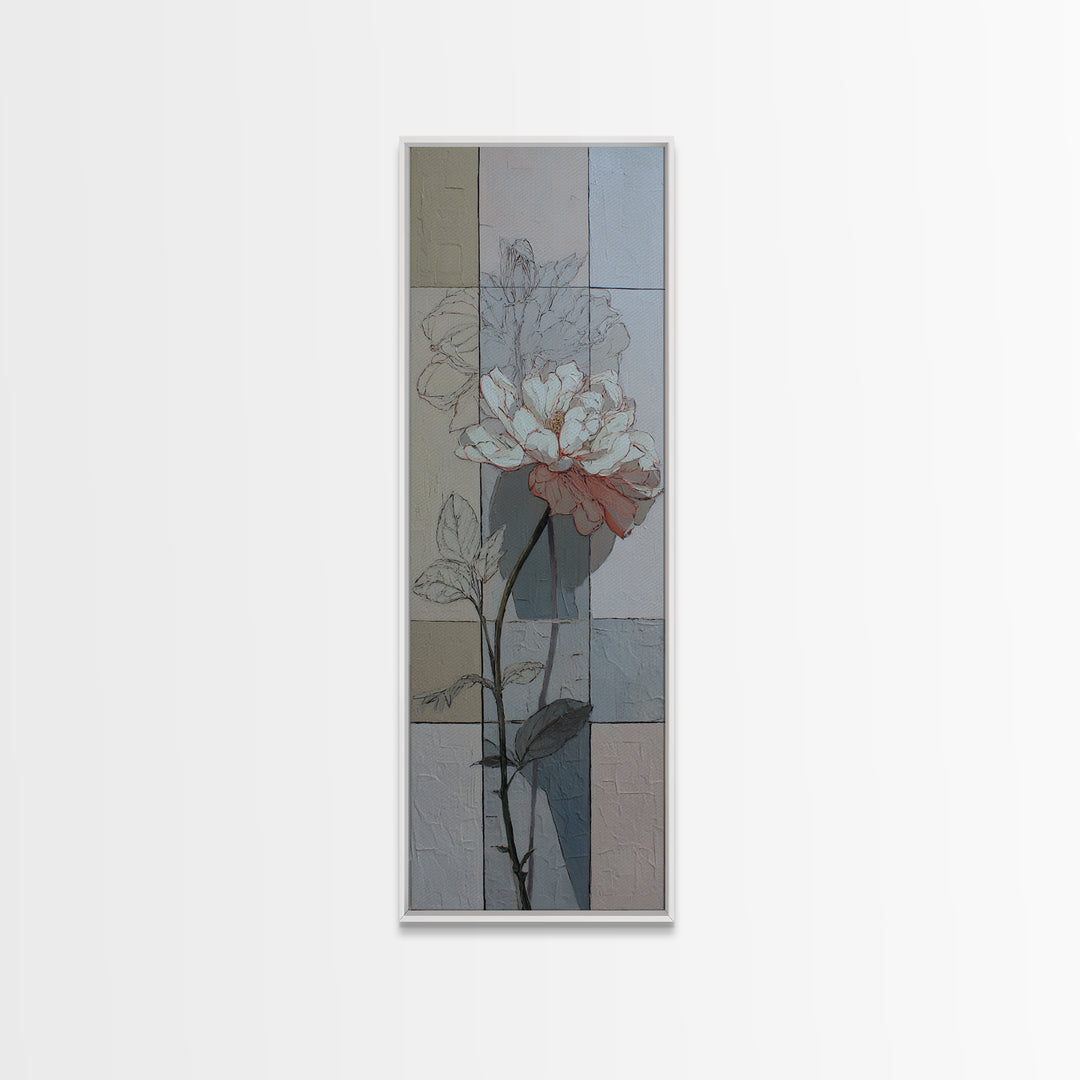 Nordic Folk Bird Canvas Print, Scandinavian Art, Boho Decor, Living Room Decor, Fine Art, Nordic, Luxury Decor, SCA-1x3-23