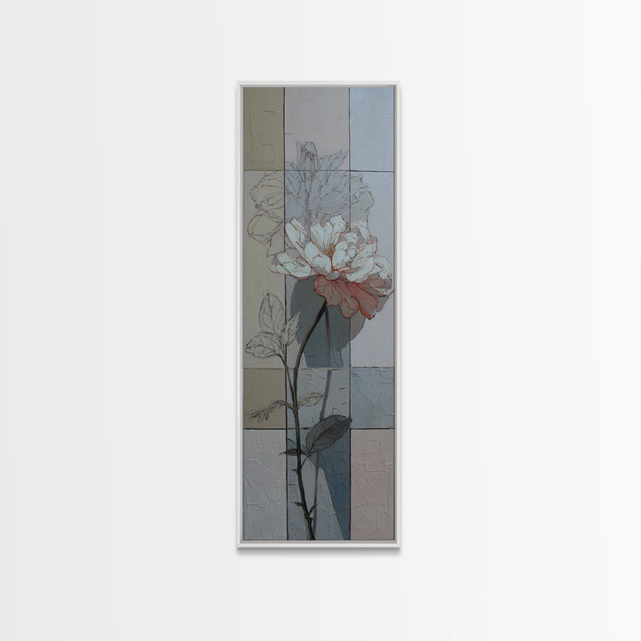 Nordic Folk Bird Canvas Print, Scandinavian Art, Boho Decor, Living Room Decor, Fine Art, Nordic, Luxury Decor, SCA-1x3-23