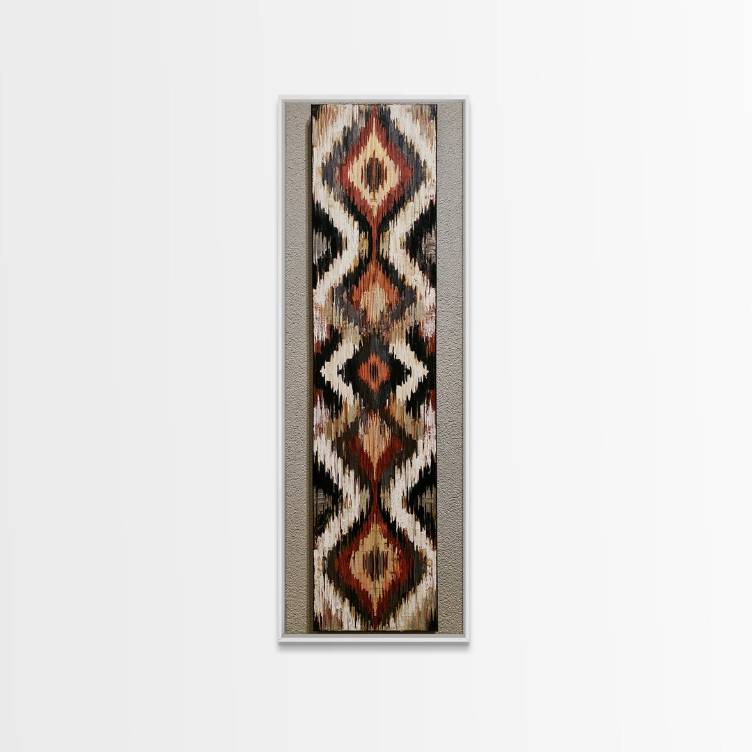 Scandinavian Textile Pattern Canvas Print, Scandinavian Art, Large Wall Art, Living Room Decor, Nordic, Living Room Wall Art, SCA-1x3-28