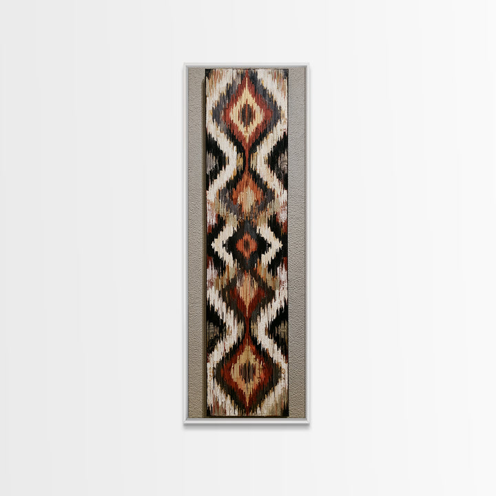 Scandinavian Textile Pattern Canvas Print, Scandinavian Art, Large Wall Art, Living Room Decor, Nordic, Living Room Wall Art, SCA-1x3-28