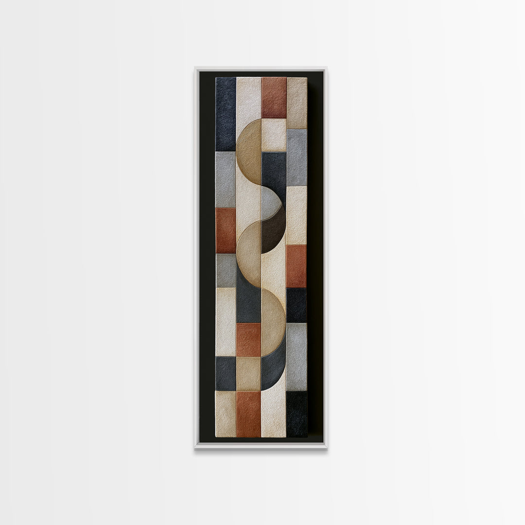 Soft Wool Texture Abstract Framed Canvas Print, Scandinavian Art, Living Room Wall Art, Living Room Decor, Abstract Art, Nordic, SCA-1x3-31