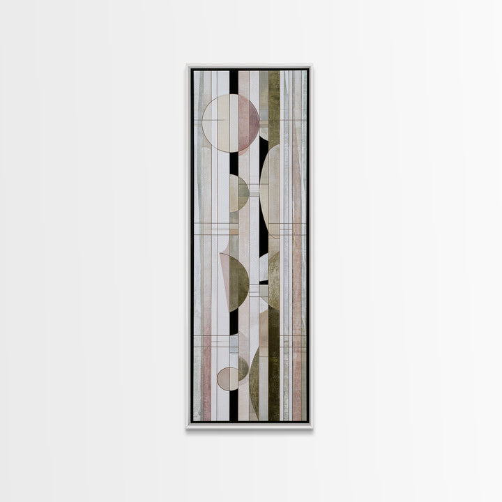 Snowy Nordic Forest Canvas Print, Scandinavian Art, Printable, Living Room Decor, Oil Painting, Nordic, Abstract Wall Art, SCA-1x3-37