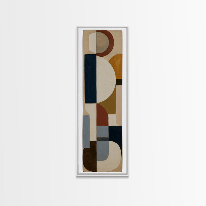 Soft Beige Geometric Abstraction Canvas Print, Scandinavian Art, Floral Wall Art, Living Room Decor, Fine Art, Nordic, SCA-1x3-39