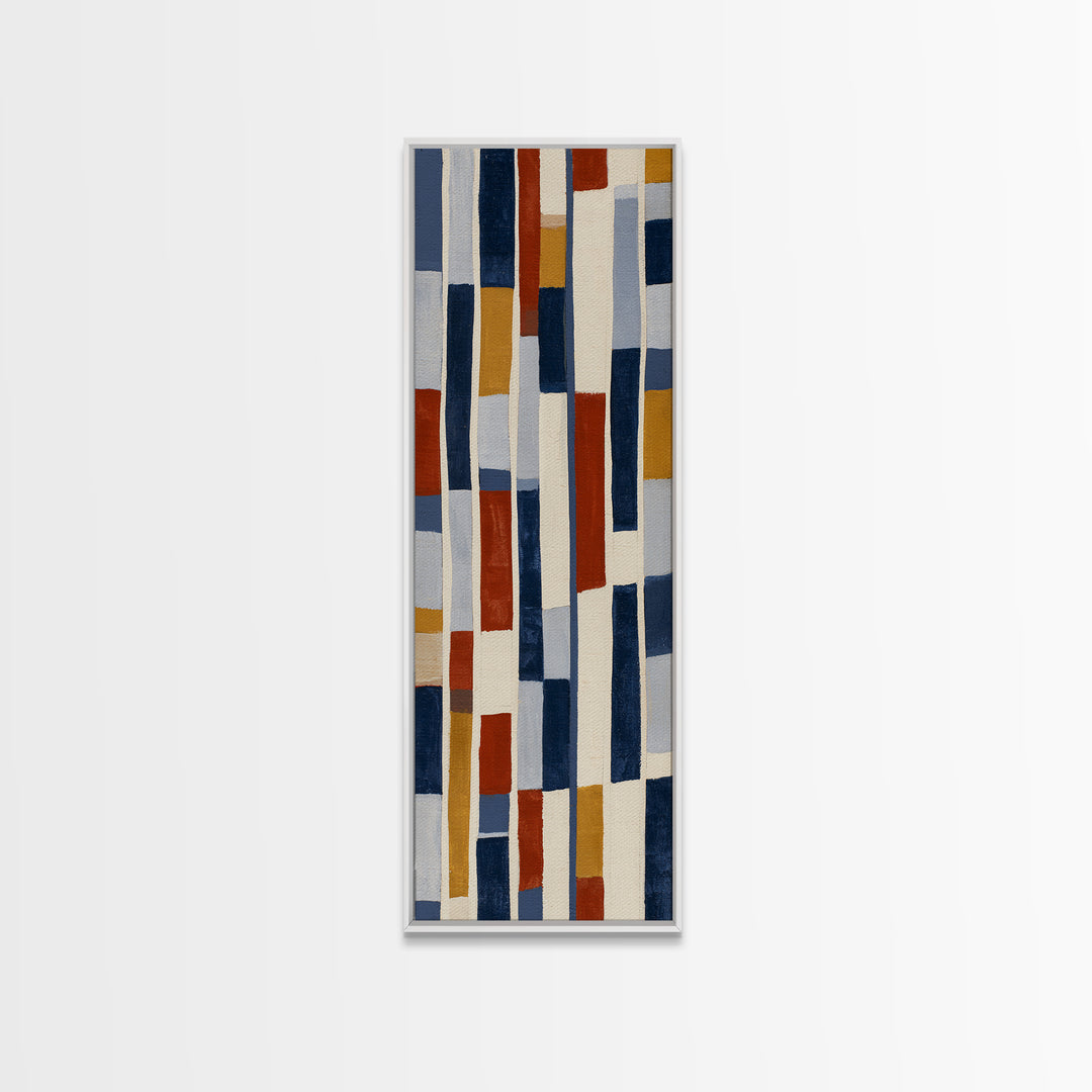 Scandinavian Textile Pattern Framed Canvas Print, Scandinavian Art, Printable Wall Art, Living Room Decor, Fine Art, Nordic, SCA-1x3-4