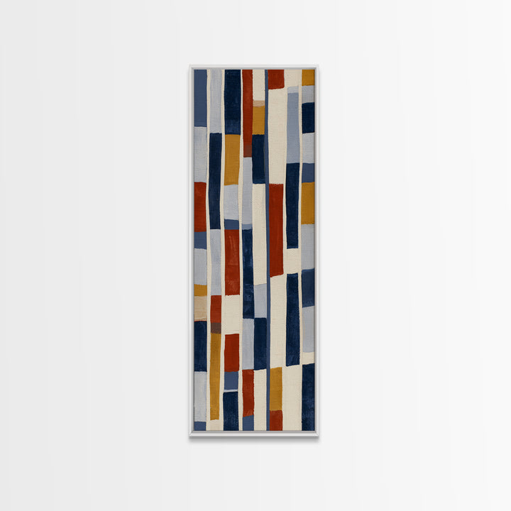 Scandinavian Textile Pattern Framed Canvas Print, Scandinavian Art, Printable Wall Art, Living Room Decor, Fine Art, Nordic, SCA-1x3-4