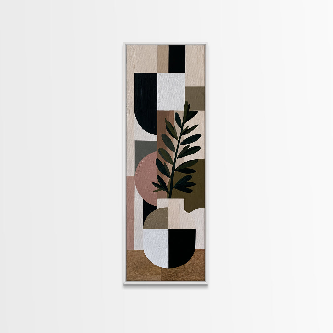 Hygge Candle and Pine Branch Still Life Canvas Print, Scandinavian Art, Wall Art Print, Living Room Decor, Oil Painting, Nordic, SCA-1x3-40