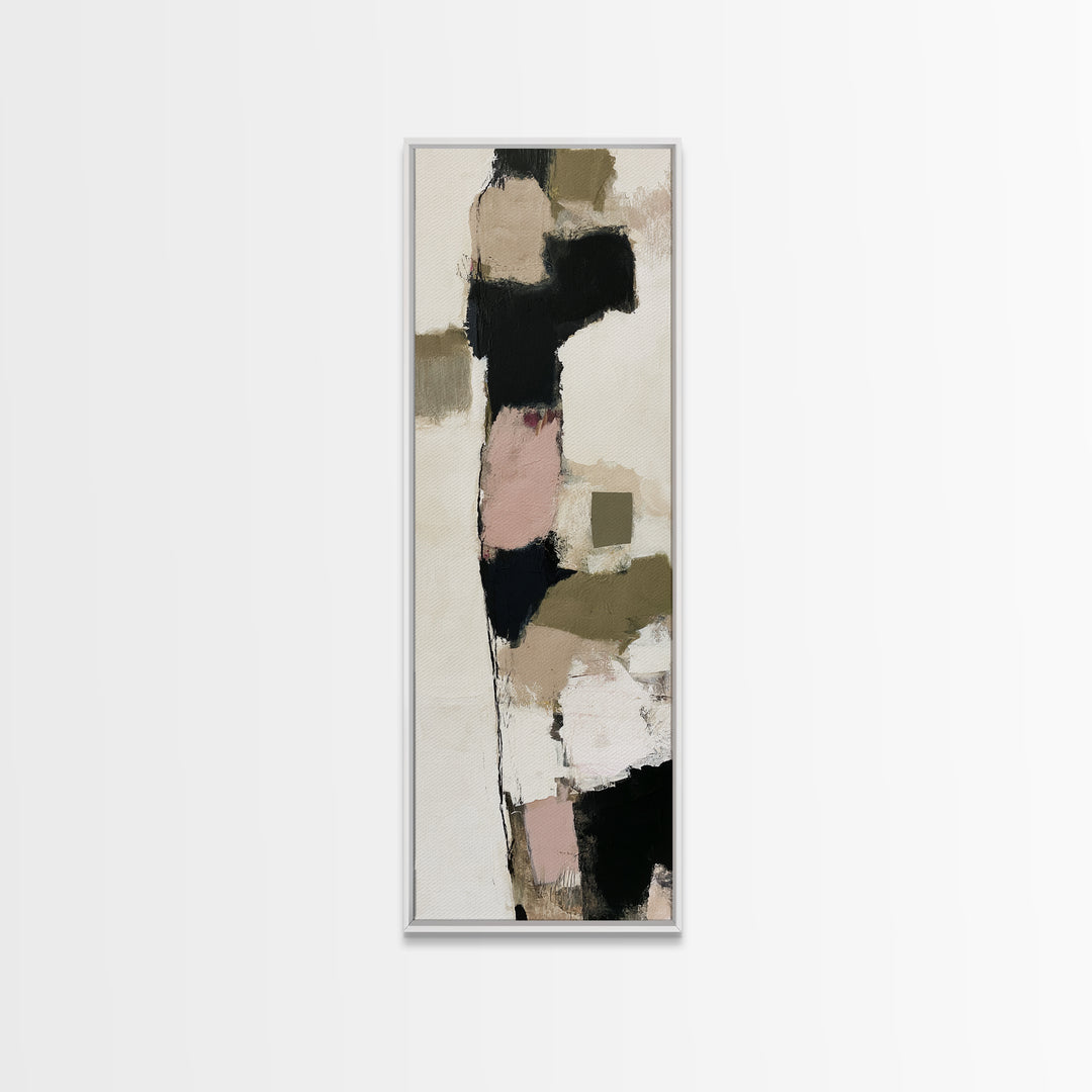 Soft Wool Texture Abstract Canvas Print, Scandinavian Art, Neutral Decor, Living Room Decor, Fine Art, Nordic, Wall Decor, SCA-1x3-55