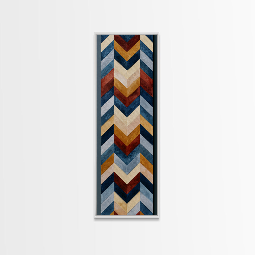 Herringbone Monochrome Pattern Canvas Print, Scandinavian Art, Minimalist Decor, Living Room Decor, Oil Painting, Nordic, SCA-1x3-82