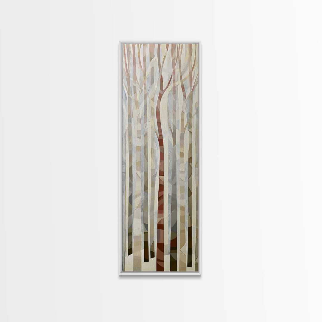 Snowy Nordic Forest Canvas Print, Scandinavian Art, Farmhouse Decor, Living Room Decor, Fine Art, Nordic, Gallery Decor, SCA-1x3-85