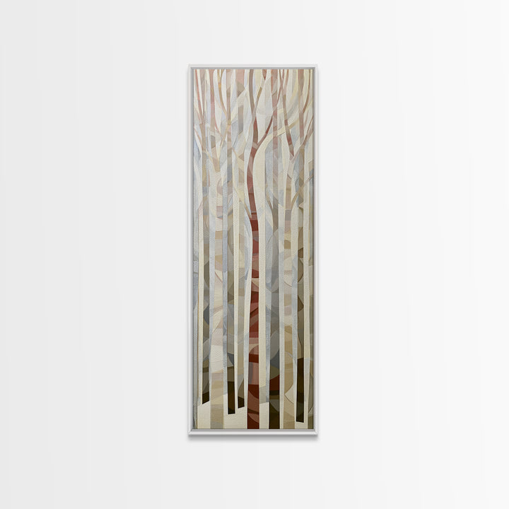 Snowy Nordic Forest Canvas Print, Scandinavian Art, Farmhouse Decor, Living Room Decor, Fine Art, Nordic, Gallery Decor, SCA-1x3-85