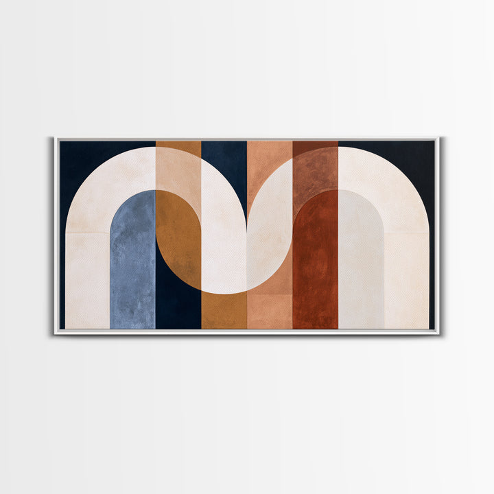 Abstract Arch Shapes Framed Canvas Print, Scandinavian Art, Decor, Living Room Decor, Abstract Art, Nordic, Printable Art, SCA-2x1-10