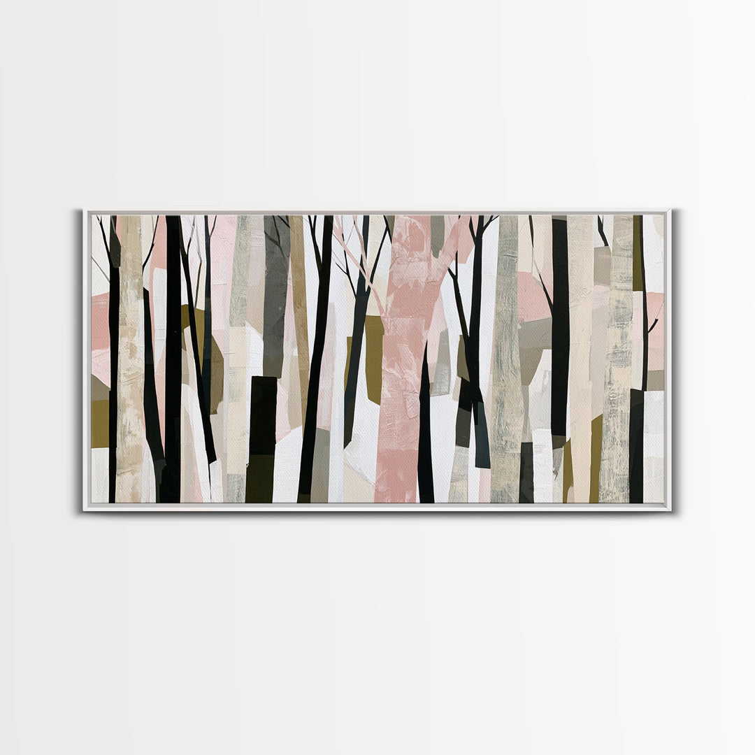 Snowy Nordic Forest Canvas Print, Scandinavian Art, Wall Hanging, Living Room Decor, Fine Art, Nordic, Living Room Wall Art, SCA-2x1-21