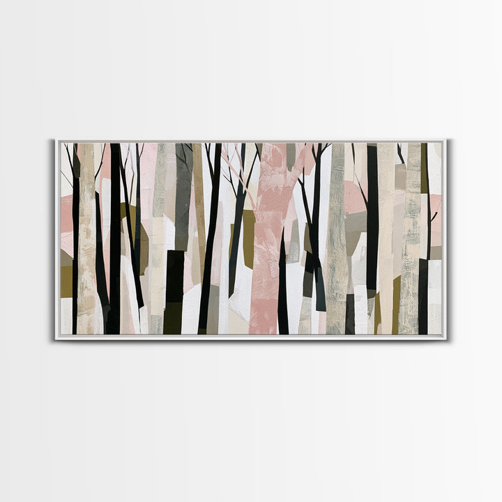 Snowy Nordic Forest Canvas Print, Scandinavian Art, Wall Hanging, Living Room Decor, Fine Art, Nordic, Living Room Wall Art, SCA-2x1-21
