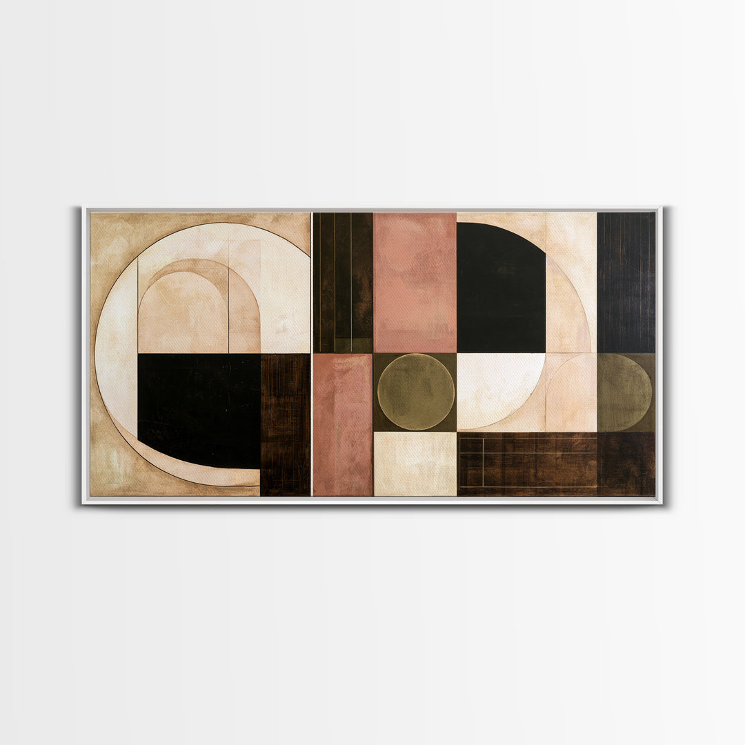 Abstract Arch Shapes Canvas Print, Scandinavian Art, Living Room Decor, Abstract Art, Nordic, Modern Wall Art, SCA-2x1-58