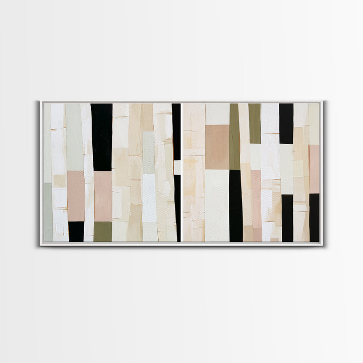 Birch Tree Trunks Canvas Print, Scandinavian Art, Wall Art Print, Living Room Decor, Oil Painting, Nordic, Fine Art Print, SCA-2x1-77