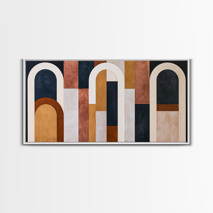 Abstract Arch Shapes Canvas Print, Scandinavian Art, Living Room Decor, Abstract Art, Nordic, Modern Wall Art, SCA-2x1-82