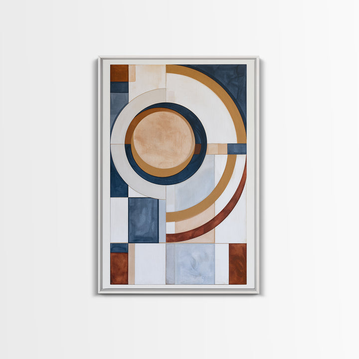 Minimal Sun over Pine Forest Framed Canvas Print, Scandinavian Art, Canvas Art, Living Room Decor, Oil Painting, Nordic, SCA-2x3-1