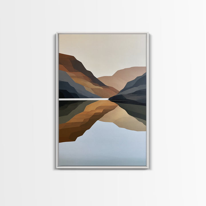 Minimal Fjord Landscape Canvas Print, Scandinavian Art, Art Print, Living Room Decor, Fine Art, Nordic, Farmhouse Decor, SCA-2x3-10