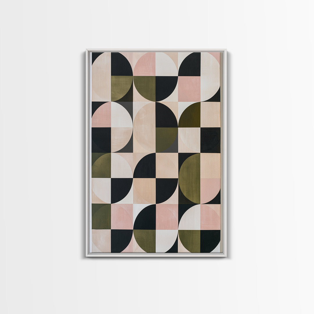 Scandinavian Textile Pattern Framed Canvas Print, Scandinavian Art, Contemporary Art, Living Room Decor, Fine Art, Nordic, SCA-2x3-24