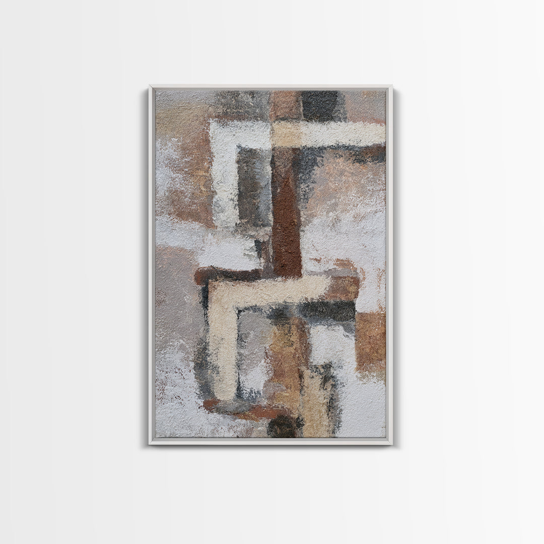 Soft Wool Texture Abstract Framed Canvas Print, Scandinavian Art, Printable Wall Art, Living Room Decor, Abstract Art, Nordic, SCA-2x3-3