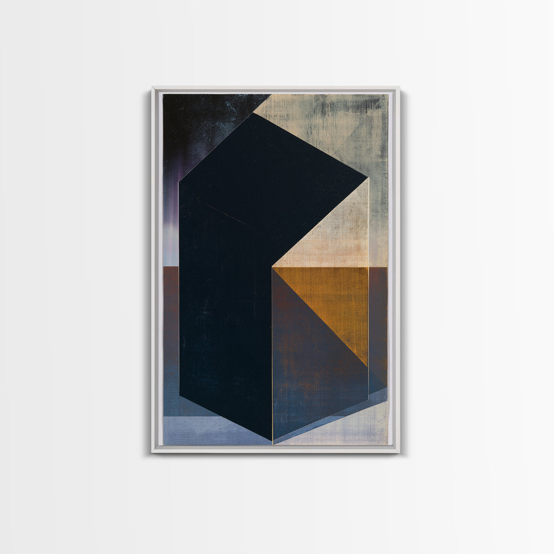 Simple Black House Shape Canvas Print, Scandinavian Art, Wall Art Print, Living Room Decor, Abstract Art, Nordic, SCA-2x3-39