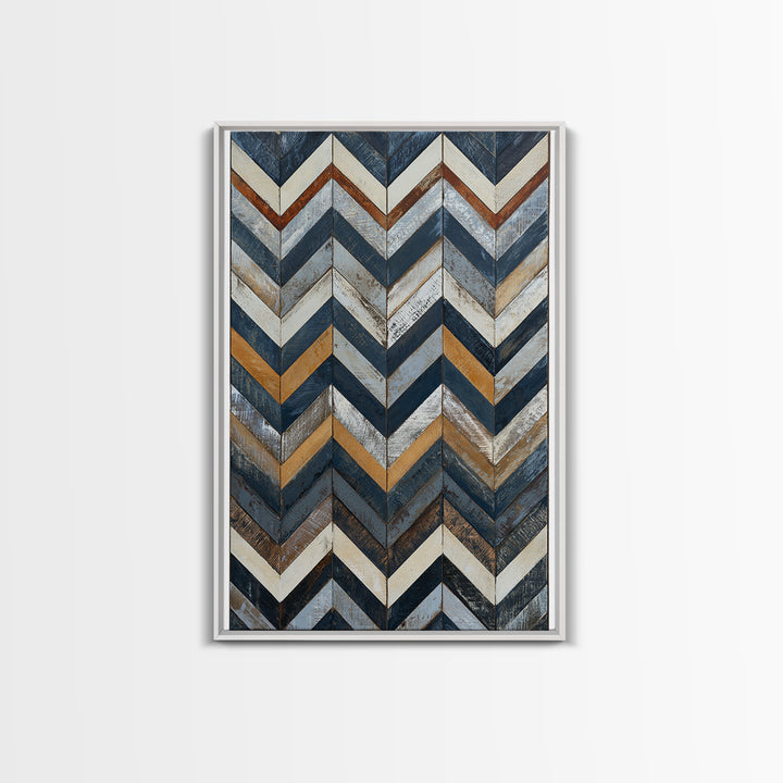 Herringbone Monochrome Pattern Canvas Print, Scandinavian Art, Original Painting, Living Room Decor, Fine Art, Nordic, SCA-2x3-54