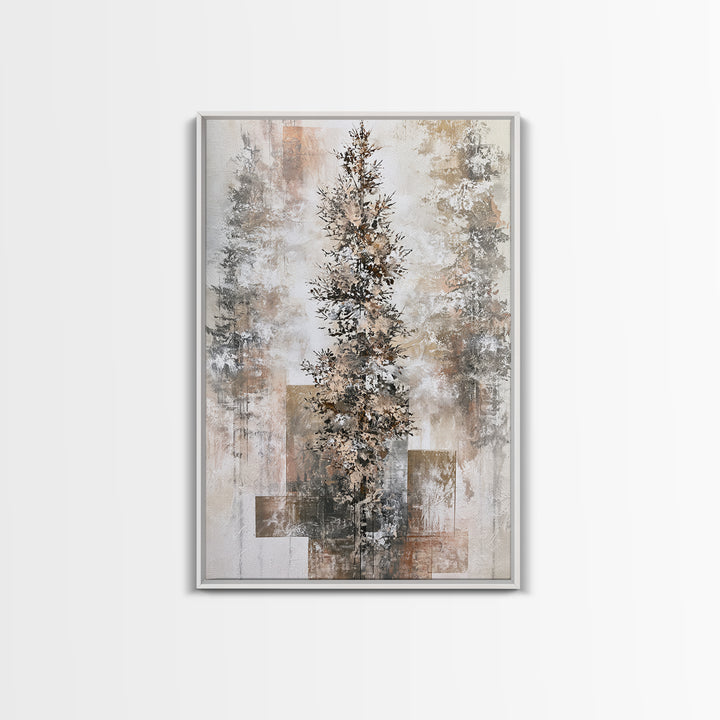 Snowy Nordic Forest Canvas Print, Scandinavian Art, Modern Art, Living Room Decor, Fine Art, Nordic, Contemporary Art, SCA-2x3-57