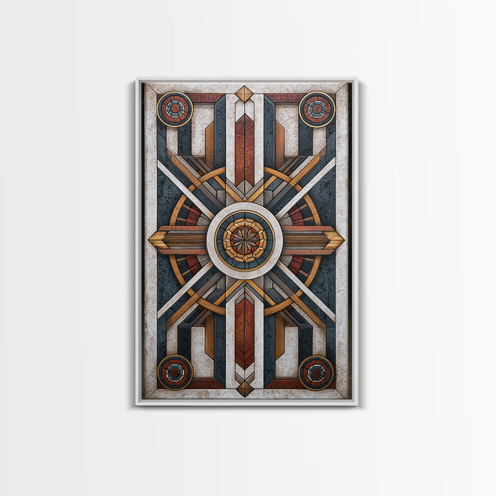 Scandinavian Textile Pattern Canvas Print, Scandinavian Art, Printable Art, Living Room Decor, Oil Painting, Nordic, Modern Art, SCA-2x3-72