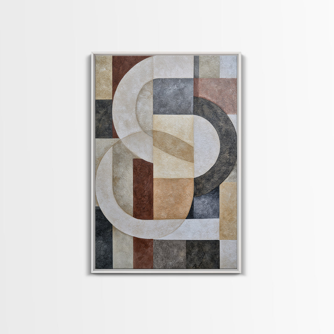 Soft Wool Texture Abstract Framed Canvas Print, Scandinavian Art, Scandinavian, Living Room Decor, Abstract Art, Nordic, SCA-2x3-75