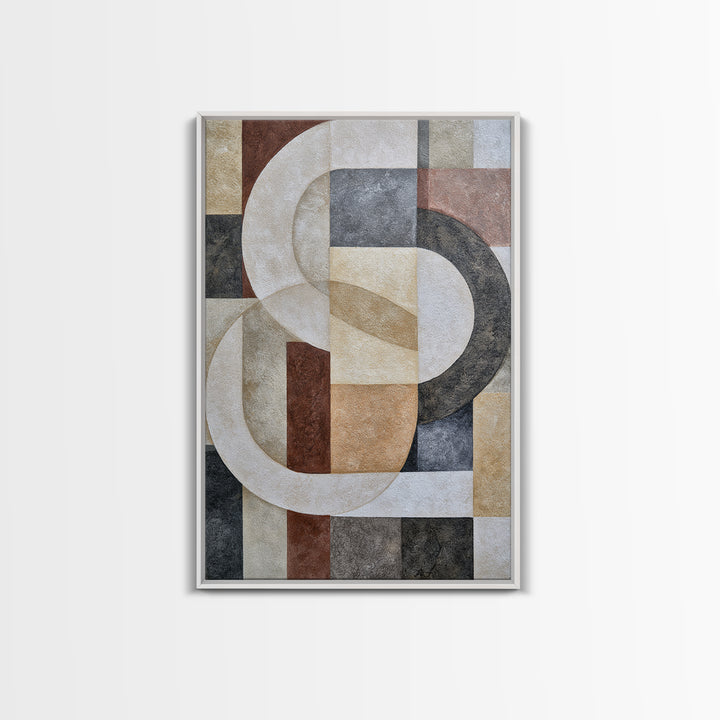 Soft Wool Texture Abstract Framed Canvas Print, Scandinavian Art, Scandinavian, Living Room Decor, Abstract Art, Nordic, SCA-2x3-75