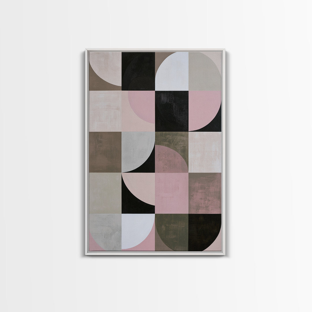 Scandinavian Textile Pattern Canvas Print, Scandinavian Art, Floral Wall Art, Living Room Decor, Nordic, Minimalist Decor, SCA-2x3-96