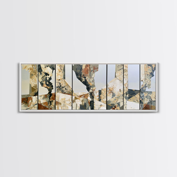 Winter Cabin Smoke Canvas Print, Scandinavian Art, Printable Art, Living Room Decor, Abstract Art, Nordic, Modern Art, SCA-3x1-34