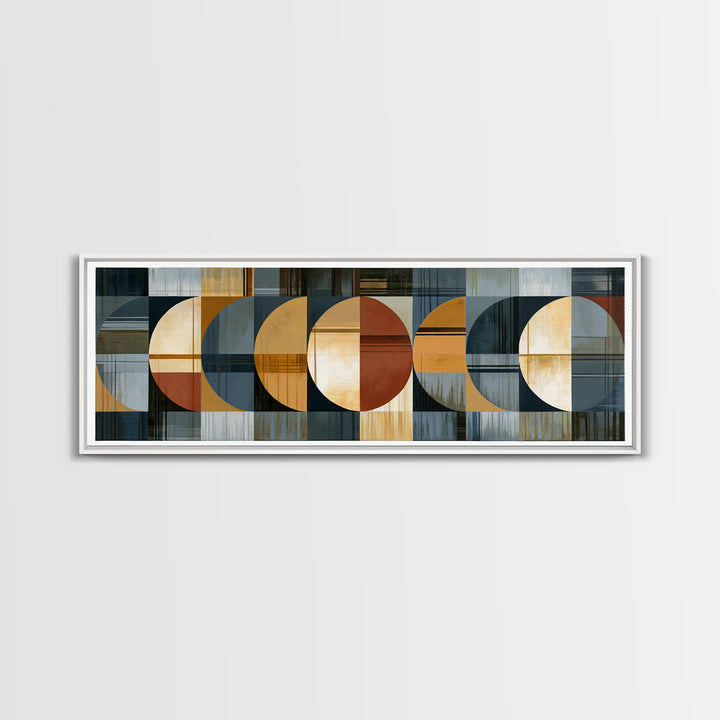 Minimal Sun over Pine Forest Framed Canvas Print, Scandinavian Art, Statement Artwork, Living Room Decor, Fine Art, Nordic, SCA-3x1-57