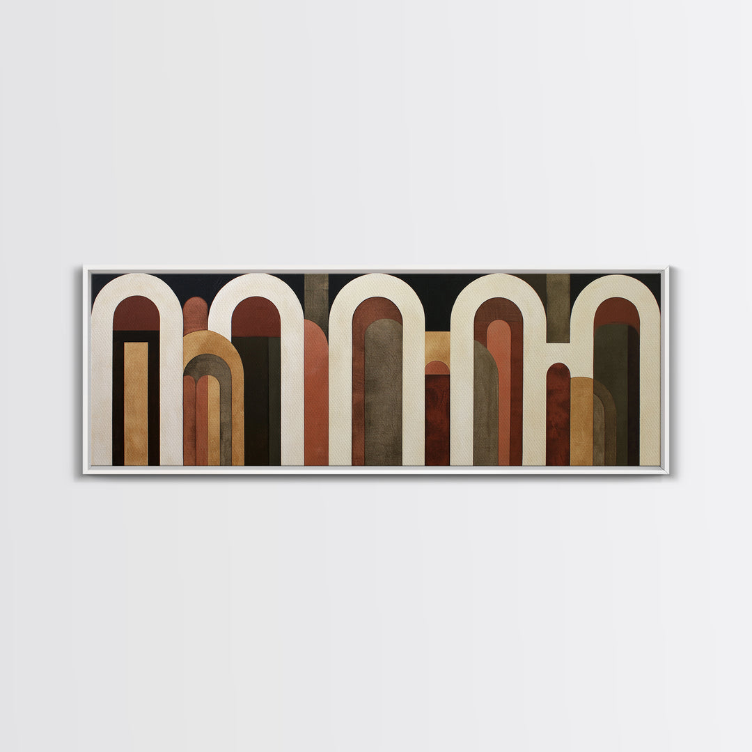 Abstract Arch Shapes Canvas Print, Scandinavian Art, Wall Hanging, Living Room Decor, Fine Art, Nordic, Living Room Wall Art, SCA-3x1-78
