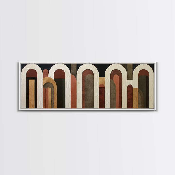 Abstract Arch Shapes Canvas Print, Scandinavian Art, Wall Hanging, Living Room Decor, Fine Art, Nordic, Living Room Wall Art, SCA-3x1-78