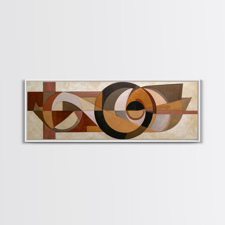 Soft Beige Geometric Abstraction Canvas Print, Scandinavian Art, Printable Art, Living Room Decor, Abstract Art, Nordic, SCA-3x1-91