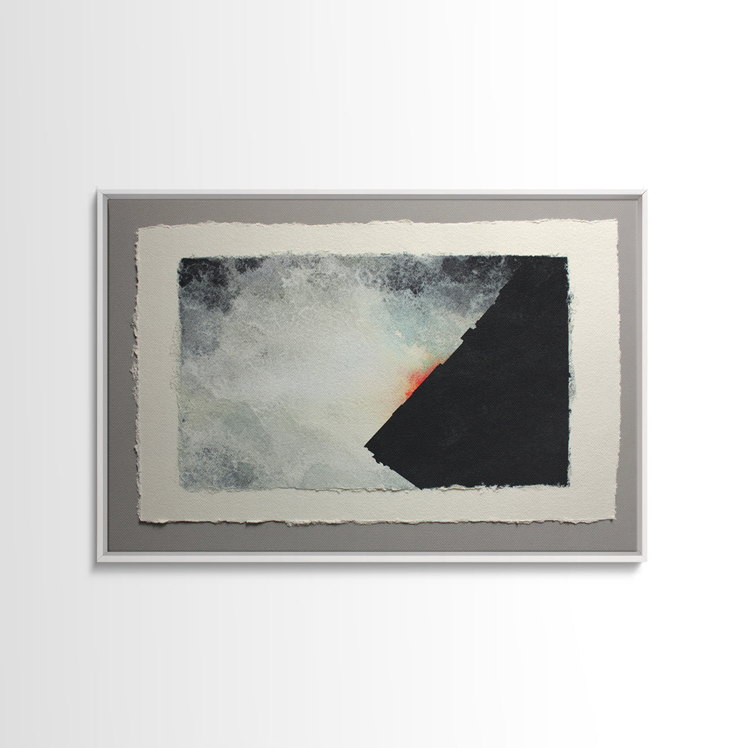 Herringbone Monochrome Pattern Framed Canvas Print, Scandinavian Art, Canvas Art, Living Room Decor, Fine Art, Nordic, SCA-3x2-2