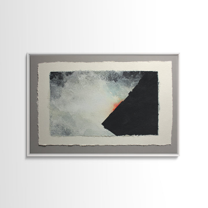 Herringbone Monochrome Pattern Framed Canvas Print, Scandinavian Art, Canvas Art, Living Room Decor, Fine Art, Nordic, SCA-3x2-2