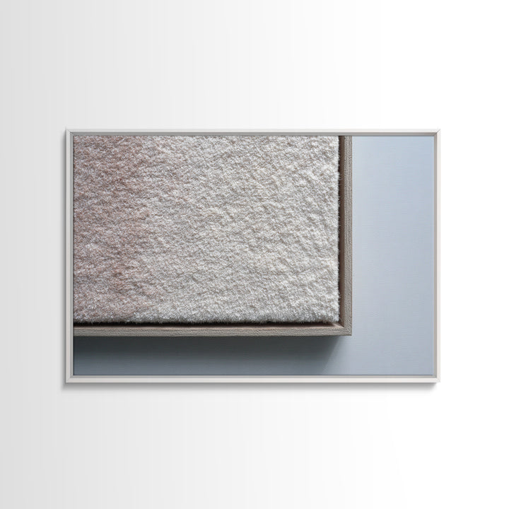 Soft Wool Texture Abstract Framed Canvas Print, Scandinavian Art, Room Decor, Living Room Decor, Nordic, Mid Century Modern, SCA-3x2-23