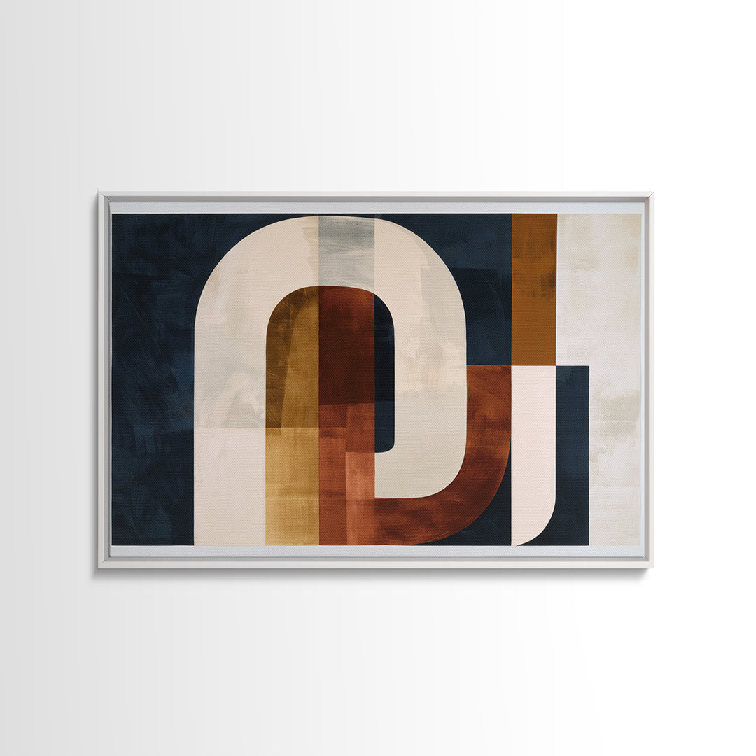 Abstract Arch Shapes Canvas Print, Scandinavian Art, Canvas Print, Living Room Decor, Abstract Art, Nordic, Textured Painting, SCA-3x2-42