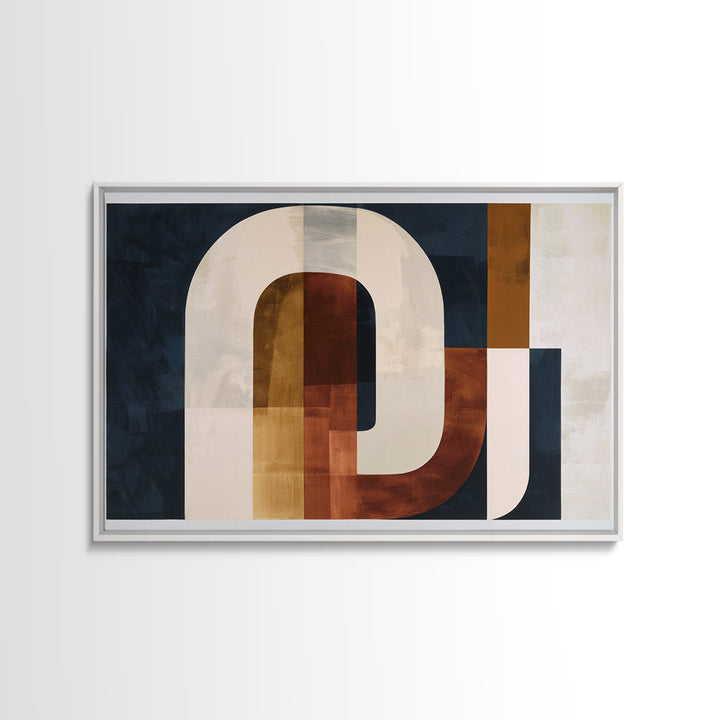 Abstract Arch Shapes Canvas Print, Scandinavian Art, Canvas Print, Living Room Decor, Abstract Art, Nordic, Textured Painting, SCA-3x2-42