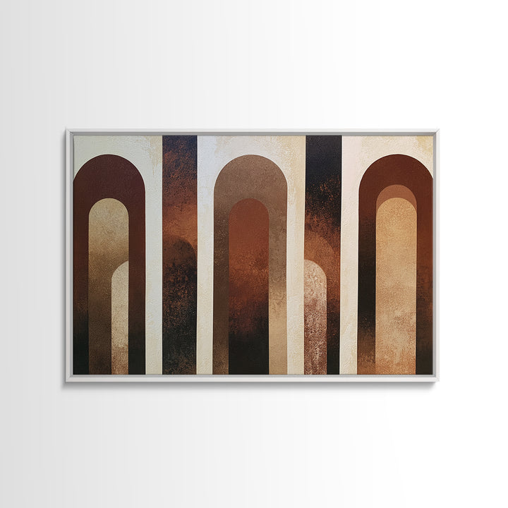 Abstract Arch Shapes Canvas Print, Scandinavian Art, Canvas Print, Living Room Decor, Abstract Art, Nordic, Textured Painting, SCA-3x2-66