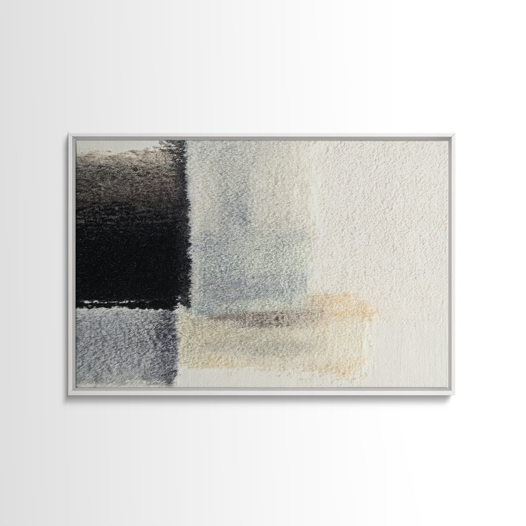 Soft Wool Texture Abstract Framed Canvas Print, Scandinavian Art, Modern Wall Art, Living Room Decor, Abstract Art, Nordic, SCA-3x2-95