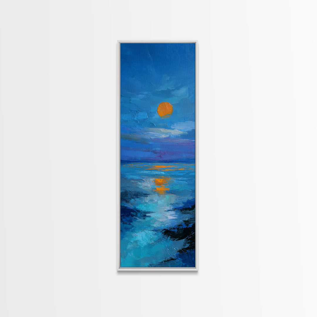 Crashed Satellite in a Desert Storm Framed Canvas Print, Scifi Art, Fantasy Art, Living Room Decor, Oil Painting, Orbit, SCI-1x3-79