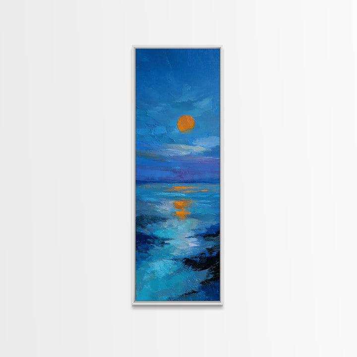 Crashed Satellite in a Desert Storm Framed Canvas Print, Scifi Art, Fantasy Art, Living Room Decor, Oil Painting, Orbit, SCI-1x3-79