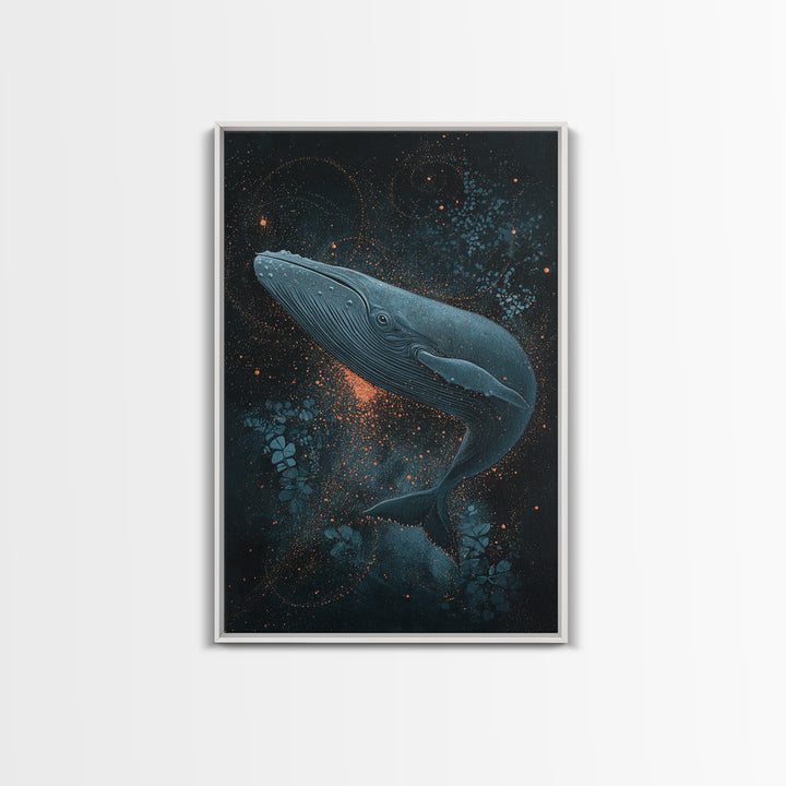 Crashed Satellite in a Desert Storm Framed Canvas Print, Scifi Art, Art Print, Living Room Decor, Fine Art, Orbit, Digital Art, SCI-2x3-3