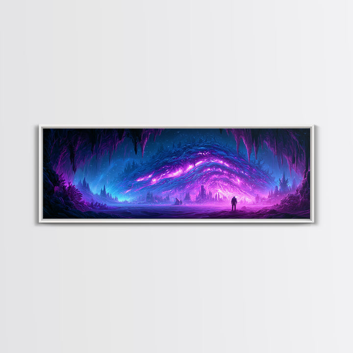 Glowing Alien Artifact Canvas Print, Scifi Art, Gallery Decor, Living Room Decor, Fine Art, Orbit, Wall Art, Home Decor, SCI-3x1-36