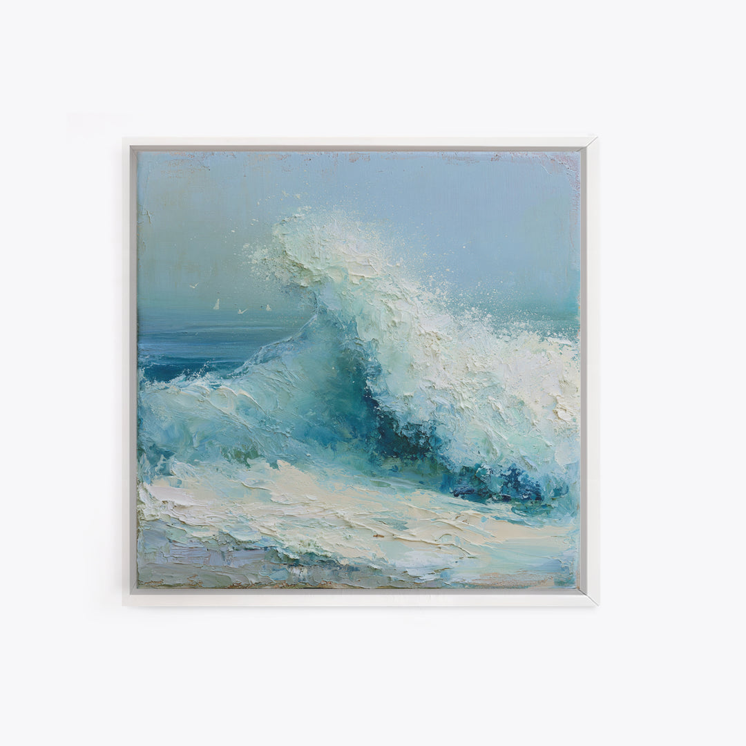 Wild Atlantic Wave Framed Canvas Print, Seascape Art, Gallery Decor, Coastal Decor, Fine Art, Seascape, Contemporary Art, SEA-1x1-65