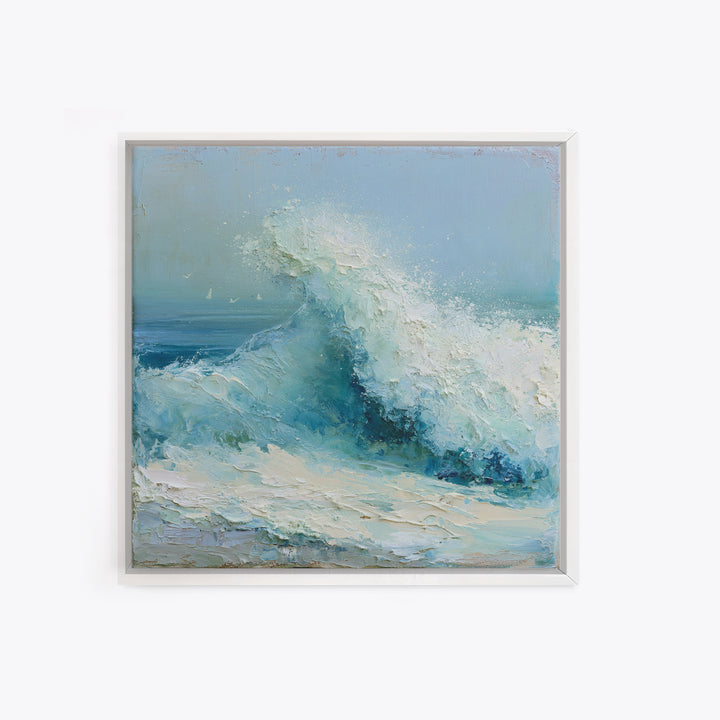 Wild Atlantic Wave Framed Canvas Print, Seascape Art, Gallery Decor, Coastal Decor, Fine Art, Seascape, Contemporary Art, SEA-1x1-65